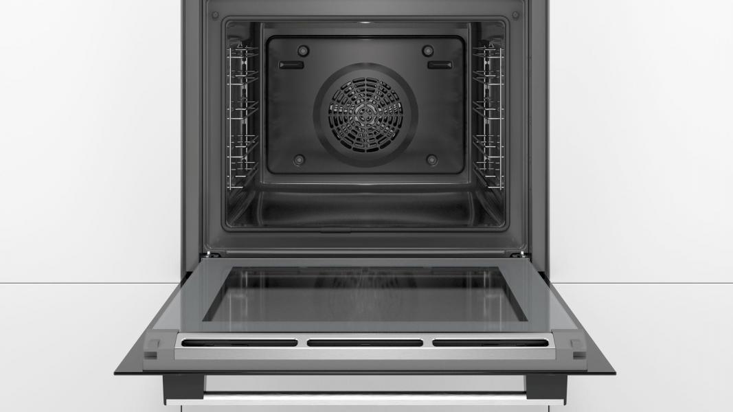 Bosch HBA573BS1 Serie 4 EEK: A Einbaubackofen, 60cm breit, 71 Liter, AutoPilot 10, 3D Heißluft, edelstahl