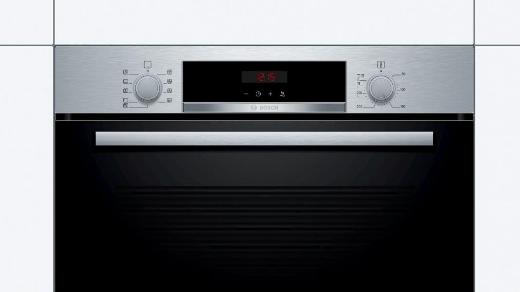 Bosch HBA573BS1 Serie 4 EEK: A Einbaubackofen, 60cm breit, 71 Liter, AutoPilot 10, 3D Heißluft, edelstahl