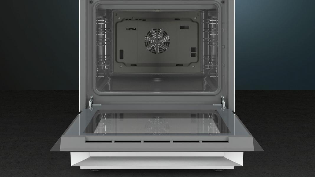 Siemens HK9R3A220 iQ300 EEK: A Elektro-Standherd, Glaskeramik, 60 cm breit, Schnellaufheizung, 3D-Heißluft, weiß