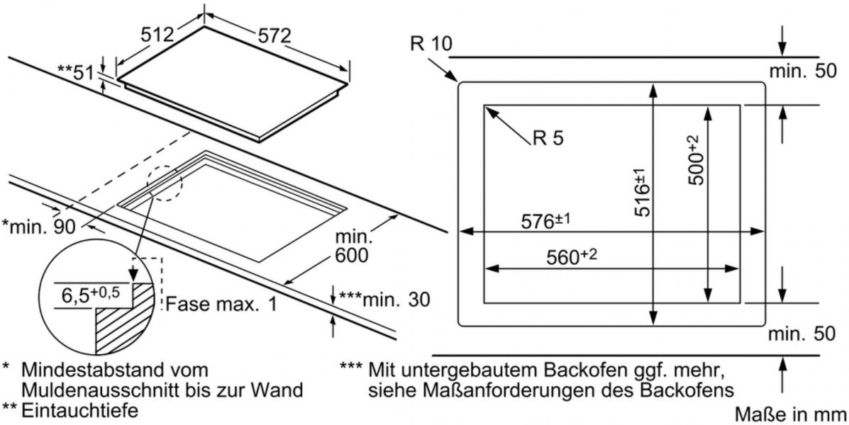 Siemens ET601FNP1E iQ300 Autarkes Glaskeramik Kochfeld, Glaskeramik, 60 cm breit, touchSlider, Kindersicherung, schwarz