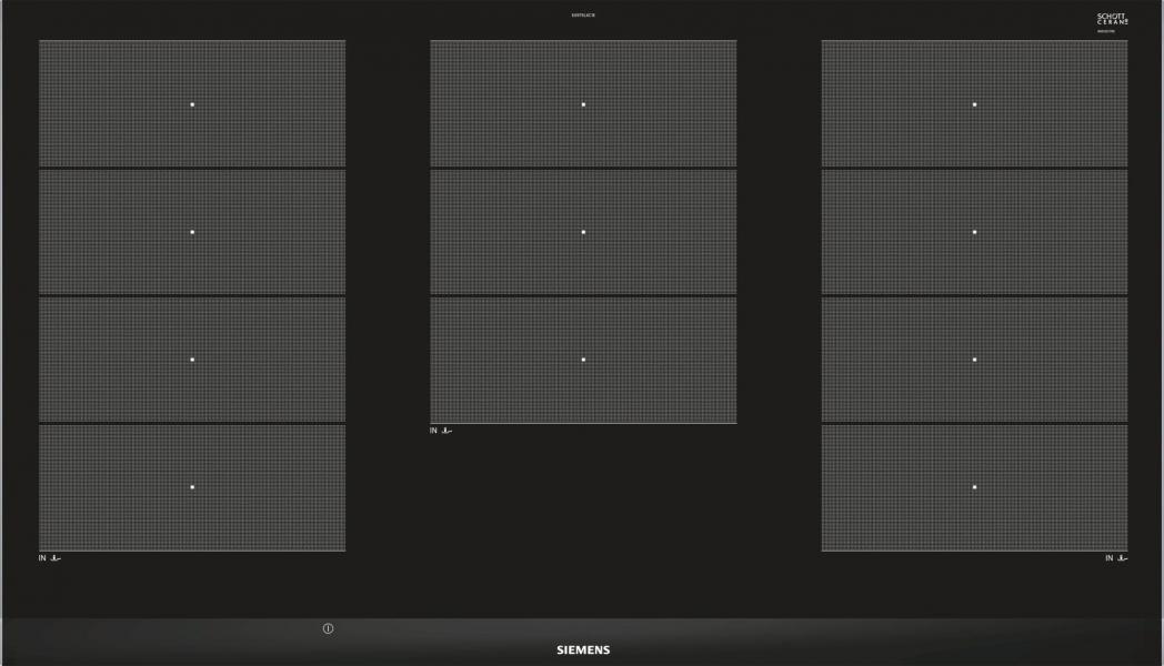 Siemens EX975LXC1E iQ700 Autarkes Induktionskochfeld, Glaskeramik, 90 cm breit, Facetten-Design