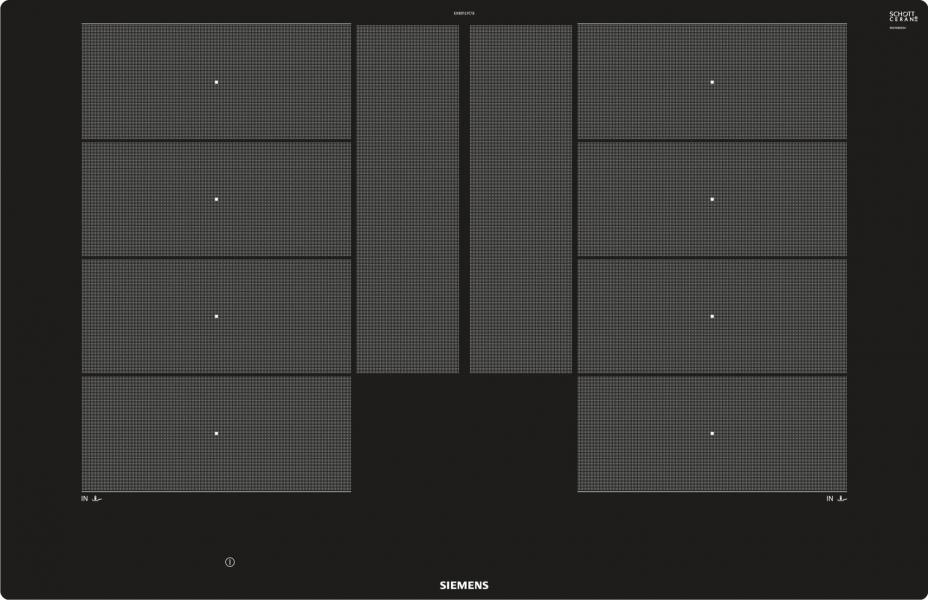 ARDEBO.de Siemens EX801LYC1E iQ700 Autarkes Induktionskochfeld, Glaskeramik, 80 cm breit, varioInduktion Plus, powerMove Plus, schwarz