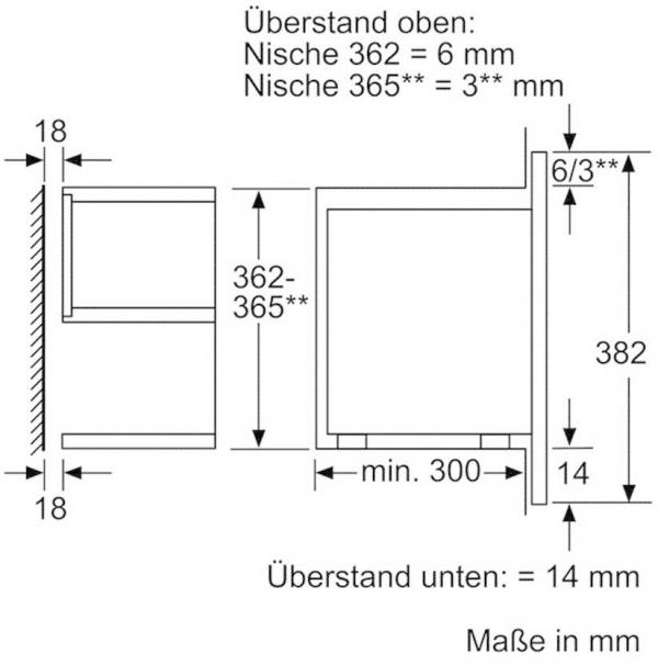 Bosch BFL634GS1, Einbau-Mikrowelle, 900 W, AutoPilot, 56 - 57 cm breit, Edelstahl