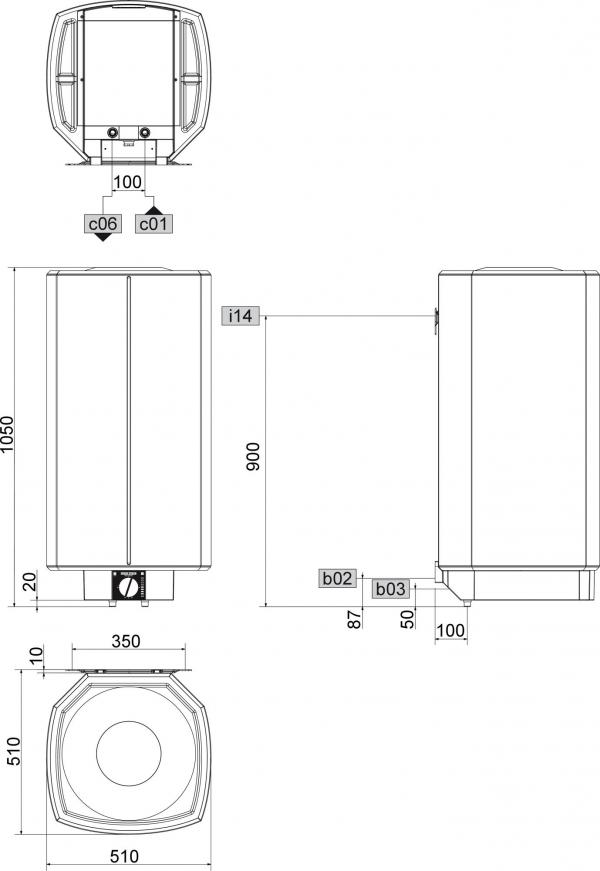 STIEBEL ELTRON SH 80 S Wasserspeicher Einkreis, EEK: C, 6kW, 80 Liter (073049)