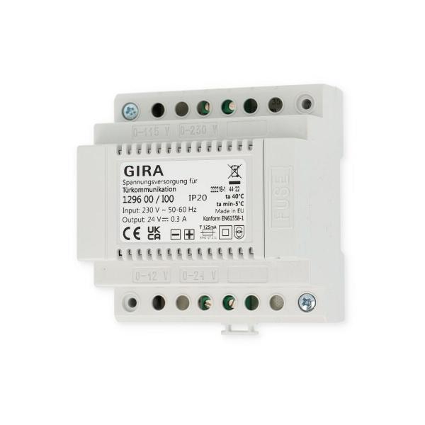 Gira 129600 Zusatz-Spannungsversorgung für Türkommunikation 24V DC, 300 mA