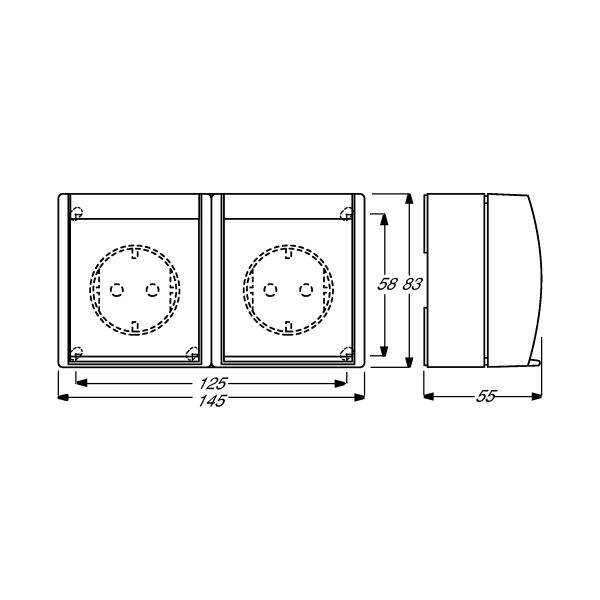 Busch-Jaeger 20/2 EW-54 SCHUKO Steckdose, Ocean IP44, 2-fach, alpinweiß (2CKA002084A0711)