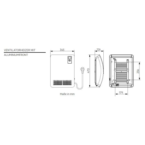 AEG VH Comfort Ventilatorheizer, 2000 W, LC-Display, Wochentimer, weiß (238722)