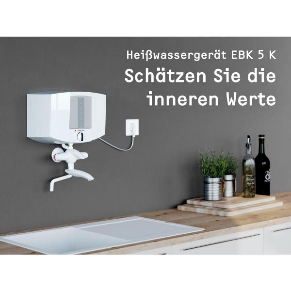 STIEBEL ELTRON EBK 5 K Kochendwassergerät, 5 Liter, 2kW, weiß (74288)