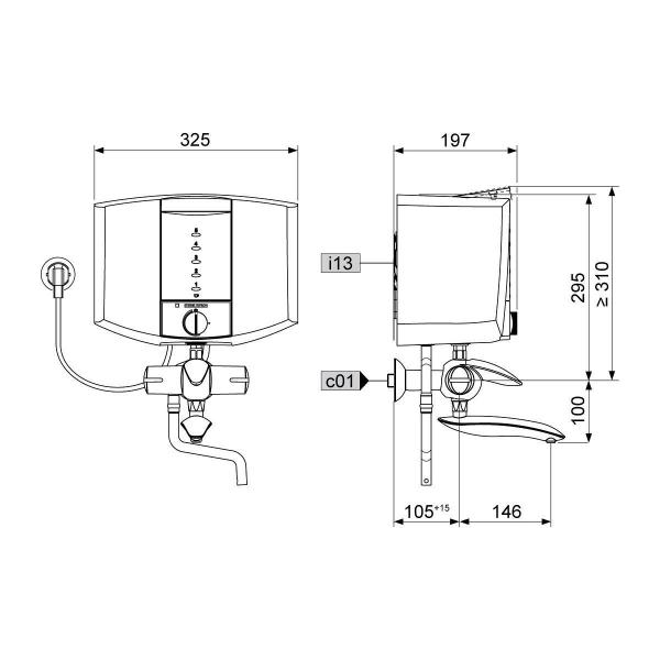 STIEBEL ELTRON EBK 5 K Kochendwassergerät, 5 Liter, 2kW, weiß (74288)