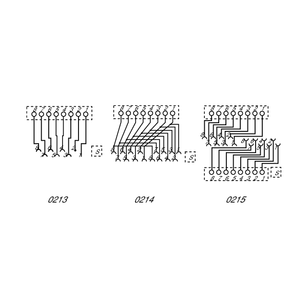 Busch-Jaeger 0215 UAE-Anschlussdose mit Schrägauslass, 2 Steckbuchsen, 8/8-polig (2CKA000230A0243)