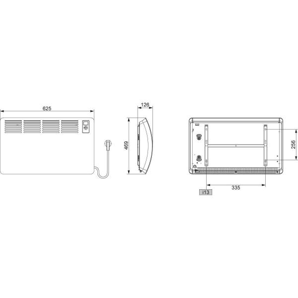 STIEBEL ELTRON CON 15 Premium Wandkonvektor, 1.50kW/230V, alpinweiß (237832)