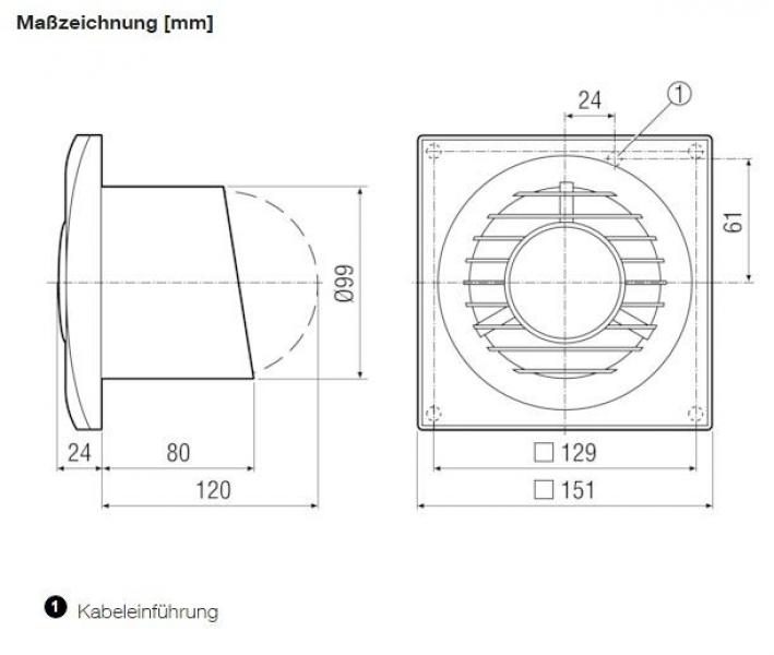 Maico ECA piano H Kleinraumventilator (0084.0082)