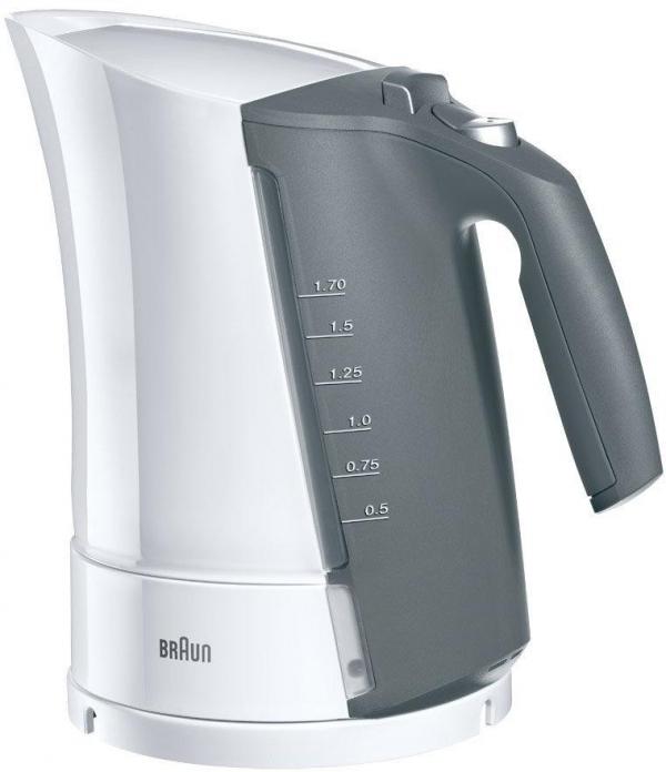 ARDEBO.de Braun WK 500 Multiquick, Wasserkocher, 1,7 l, 3000 W, weiß