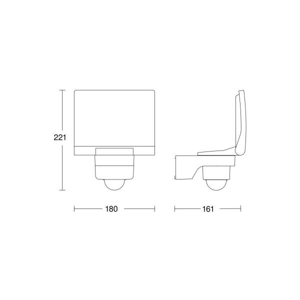 Steinel XLED PRO 240 S Sensor-LED-Strahler, 3000K, weiß (068073)