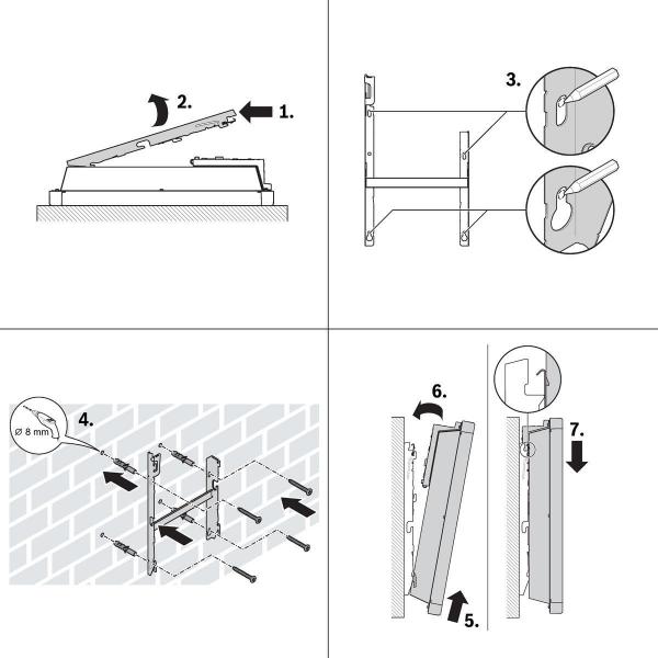 Bosch Heat Convector 4000-15 elektrischer Konvektor, 1500W, IP 24, Schutzklasse II, weiß (7738336936)