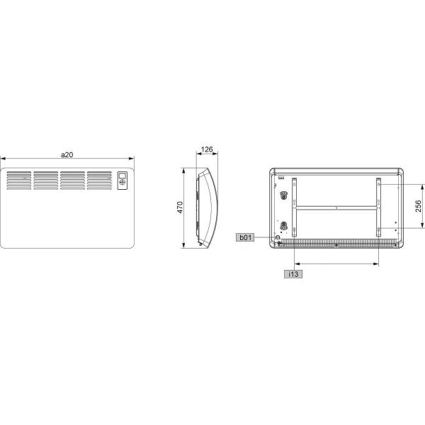 STIEBEL ELTRON CON 5 Premium Wandhängender Konvektor, 500 W, Wochentimer, alpineweiß (237830)