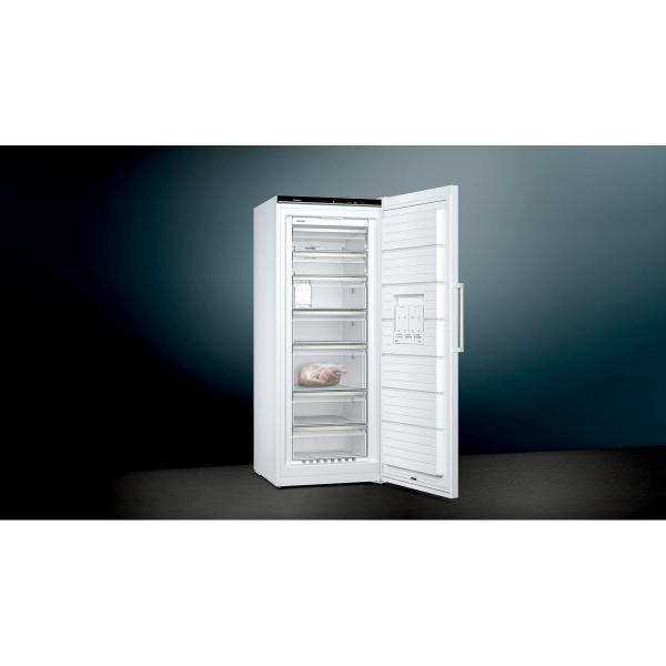 Siemens GS54NAWCV iQ500 Stand Gefrierschrank, 328 L, 70 cm breit, NoFrost, freshSense, bigBox, multiAlarm-System, weiß