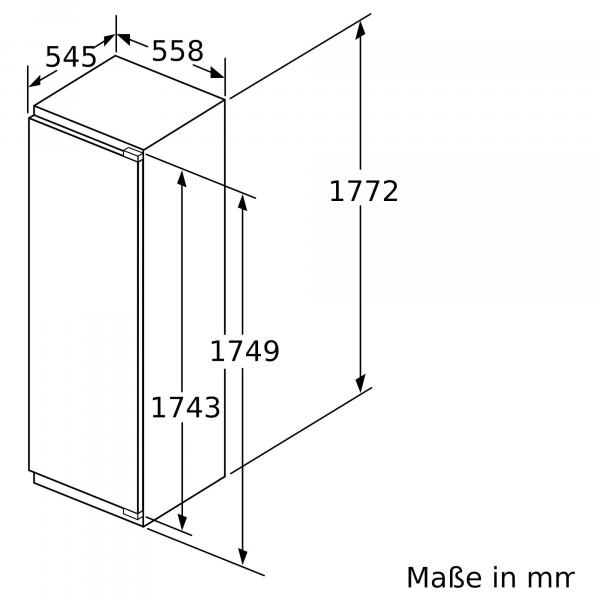 Neff KI1813FE0 N70 Einbaukühlschrank, Nischenhöhe: 177,5cm, 319l, Festtürtechnik, FreshSafe2, VarioShelf