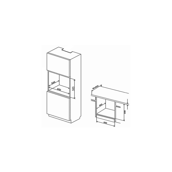 Exquisit EBE 657-2 Hsw EEK: A Einbaubackofen, 60 cm breit, 59 Liter, Umluft, Heißluft, schwarz