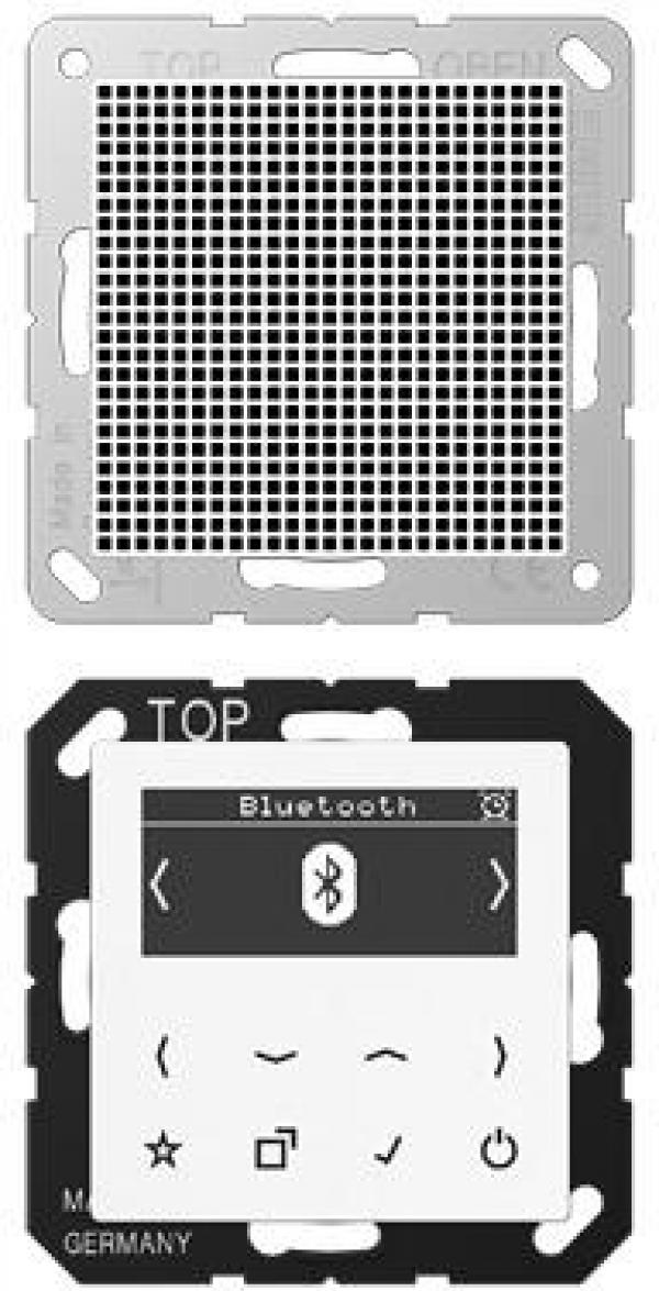 ARDEBO.de Jung DABA1BTWW Smart Radio DAB+ mit Bluetooth-Set Mono, alpinweiß