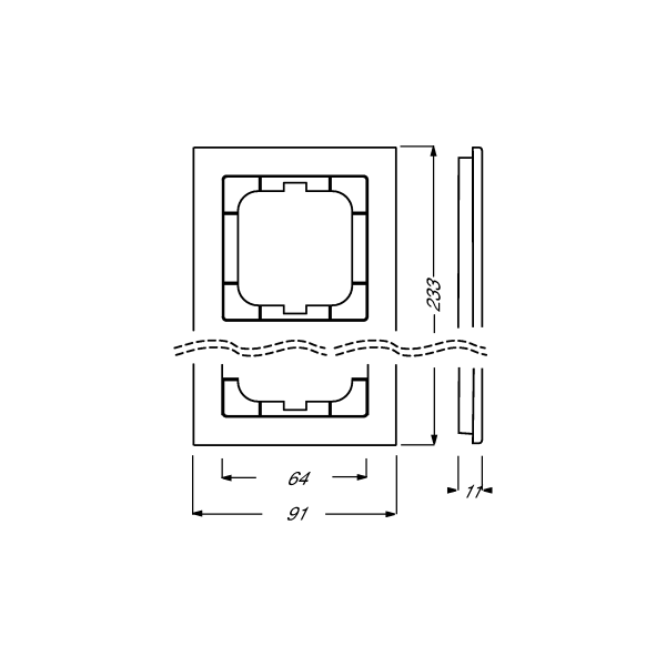 Busch-Jaeger 1723-270 Abdeckrahmen, Axcent, 3-fach Rahmen, platin (2CKA001754A4685)