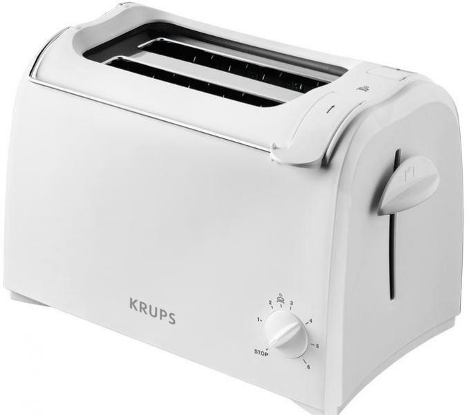 Krups Proaroma KH1511 Toaster, 700 W, 2 Scheiben, Hebe-Funktion, weiß