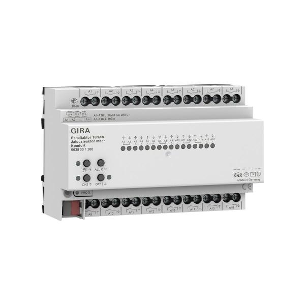 ARDEBO.de Gira 503800 KNX Schaltaktor 16fach 16 A / Jalousieaktor 8fach 16 A Komfort