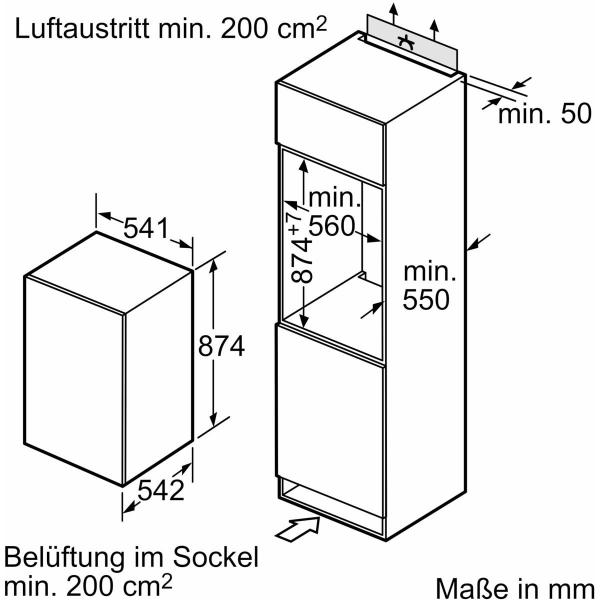 Bosch GIV21VSE0 Einbau-Gefrierschrank, 60 cm breit, 96 L, Schlepptür, BigBox, LowFrost