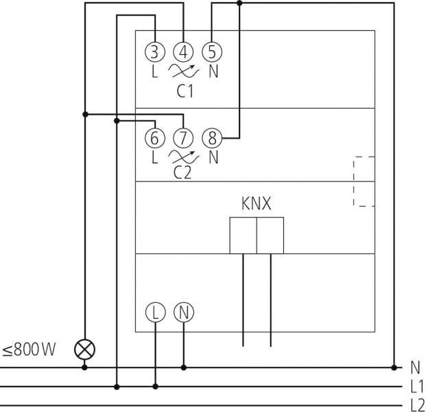 Theben DMG 2 T KNX 2-fach Universaldimmaktor, MIX2, 4,5 Watt (4930270)