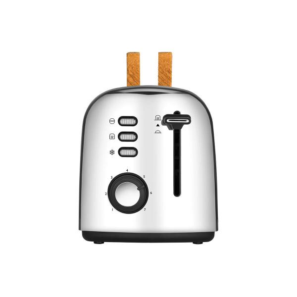 Unold 38366 4er Retro Toaster, 1250-1500W, Auftauen, Aufwärmen, 7 Röstgrade, Edelstahl