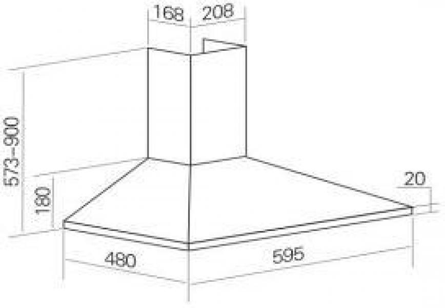 Exquisit KH 60-8.2 sw Kaminhaube, 60 cm breit, Abluft, Drucktasten, 3 Leistungsstufen, schwarz