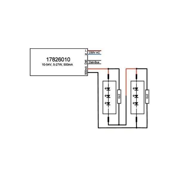 Brumberg LED-Konverter 500 mA DALI dimmbar digital, 2-27W (17826010)