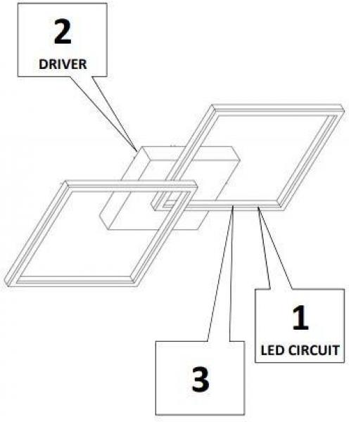 Fabas Luce Bard Deckenleuchte, 39W, LED, gold edelmatt (3394-22-225)