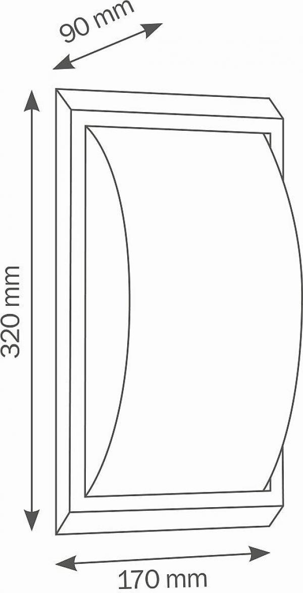 LCD Außenwandleuchte, mit Bewegungsmelder, E27, 11W, edelstahl (052SEN)