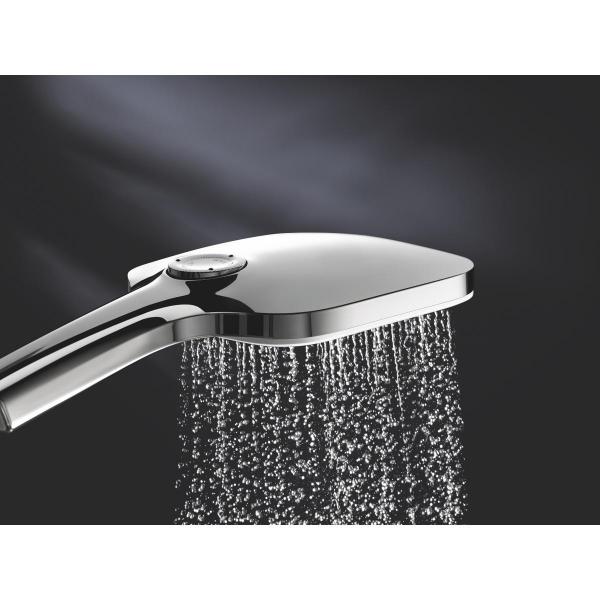 GROHE Vitalio Smartactive 130 Cube Handbrause, wassersparend, EcoJoy, chrom/weiß (26595000)