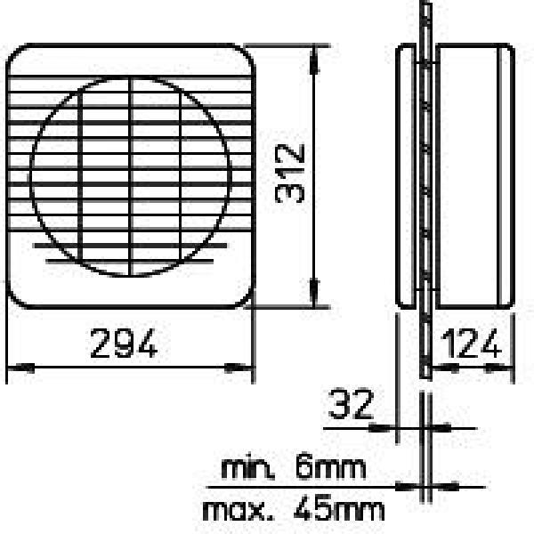 Helios GX 225 Fensterlüfter, reversierbar mit elektrischem Verschluss (1484)