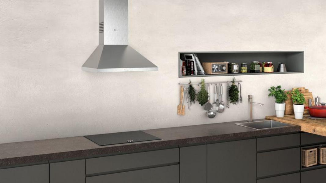 Neff D62PBC0N0 N30 EEK: D Wandhaube, 60 cm breit, Ab-/ Umluft, LED, Edelstahl