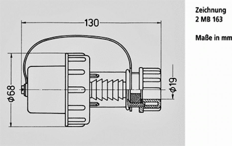 Mennekes 10828 Schuko-Stecker, 16A, 230V, grau/blau