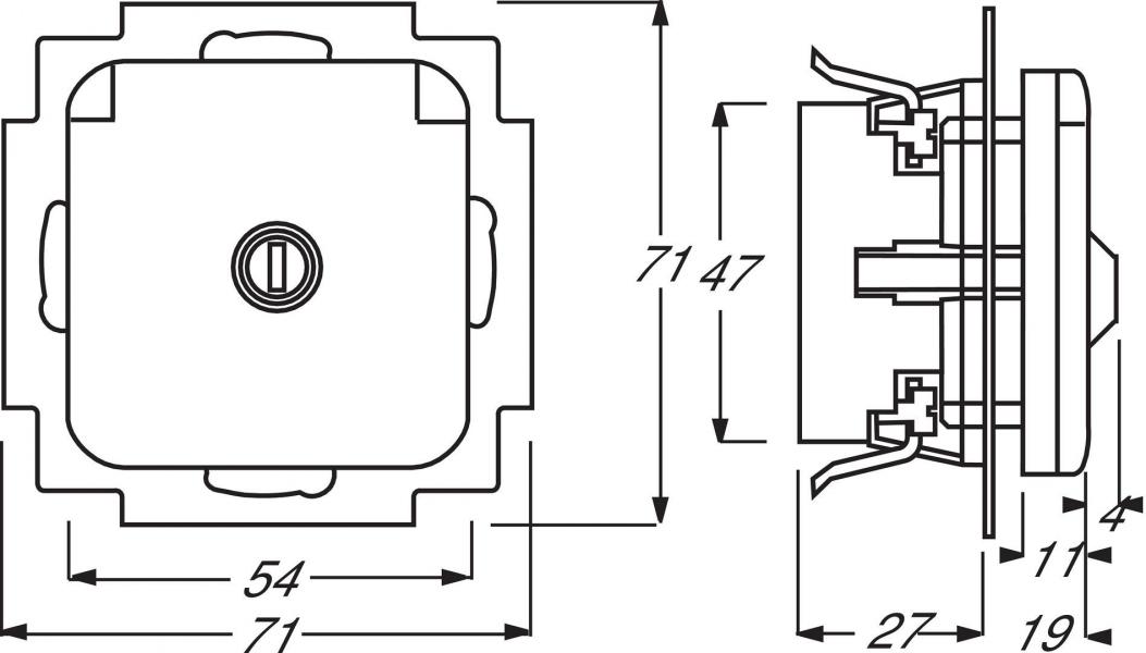 Busch-Jaeger 20 EUKSL-214-101 SCHUKO Steckdosen-Einsatz mit Klappdeckel und Schloss, Reflex SI, alpinweiß (2CKA002018A1479)