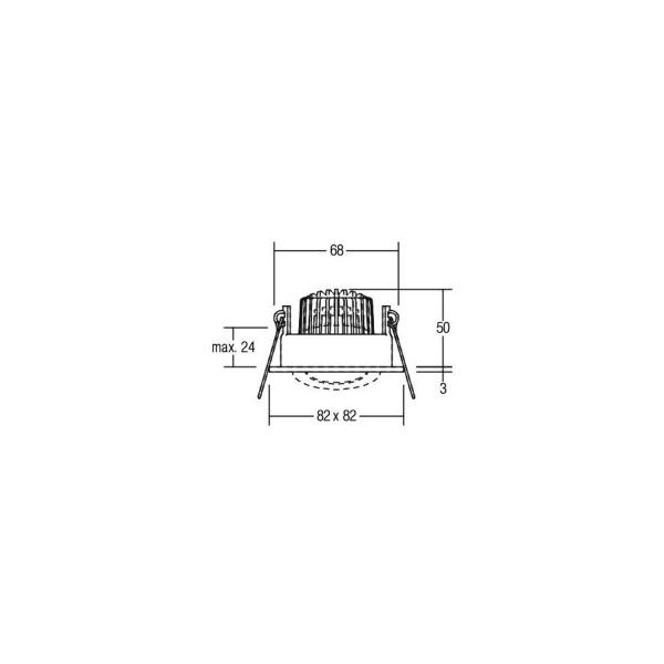 Brumberg LED-Einbaustrahler IP65 dim2warm, 6W, 460lm, 1800-3000K, aluminium matt (12445253)