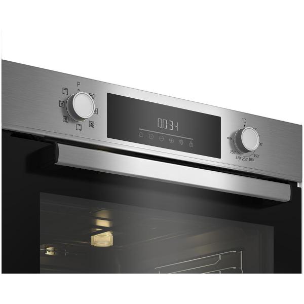 Beko BBIM12300X EEK: A Einbaubackofen, 60 cm breit, 72 L, SteamShine, Multidimensionales Kochen, Display, edelstahl