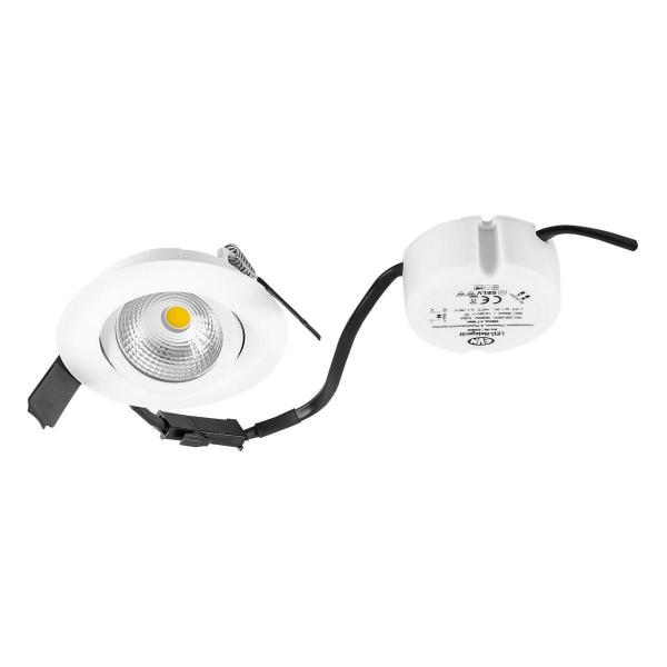 EVN LED Deckeneinbauleuchte Rund schwenkbar, 6W, 683lm, 3000K, weiß (ESW44N60102)