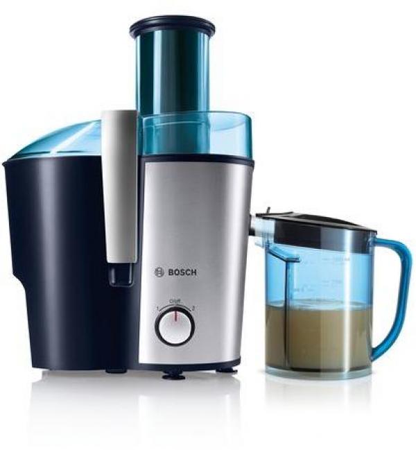 Bosch MES3500 EntsafterVitaJuice 3, 700 W, Edelstahl-Microsieb, 2 Schaltstufen, schwarz/blau