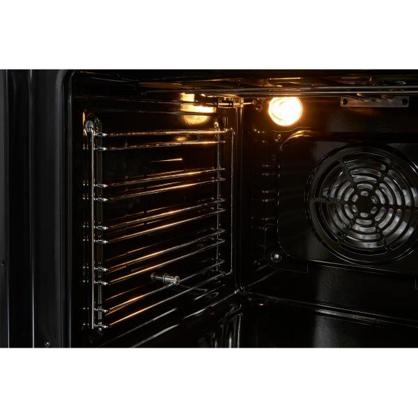 Exquisit EBE657-U-020 Einbaubackofen, 60 cm breit, 59L, Timer, 6 Funktionen, Grill, Kühlventilator, Schwarz