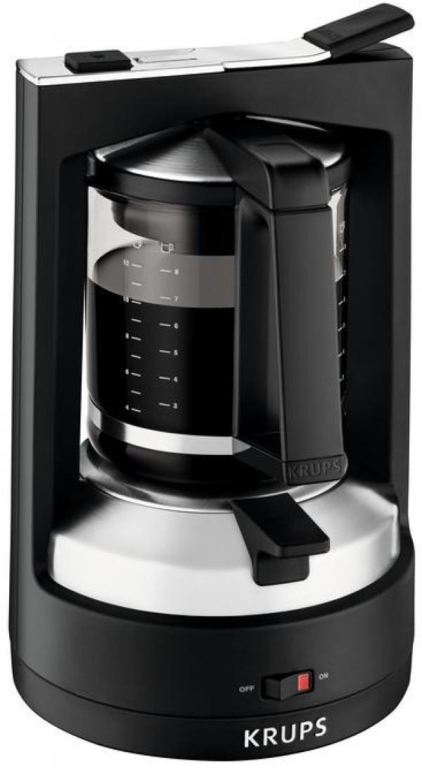 Krups T8 KM4689 Kaffee-Druckbrühautomat, 850W, 12 Tassen, Dauerfilter, schwarz