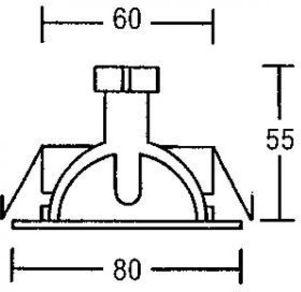 Brumberg NV-Einbaudownlight, GX5,3/50W, edelstahl (2190.22)