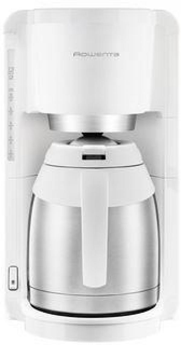 ARDEBO.de Rowenta CT3811 Adagio Thermo-Filterkaffeemaschine, 1,25l, 10-15 Tassen, Tropfstopp, weiß/edelstahl