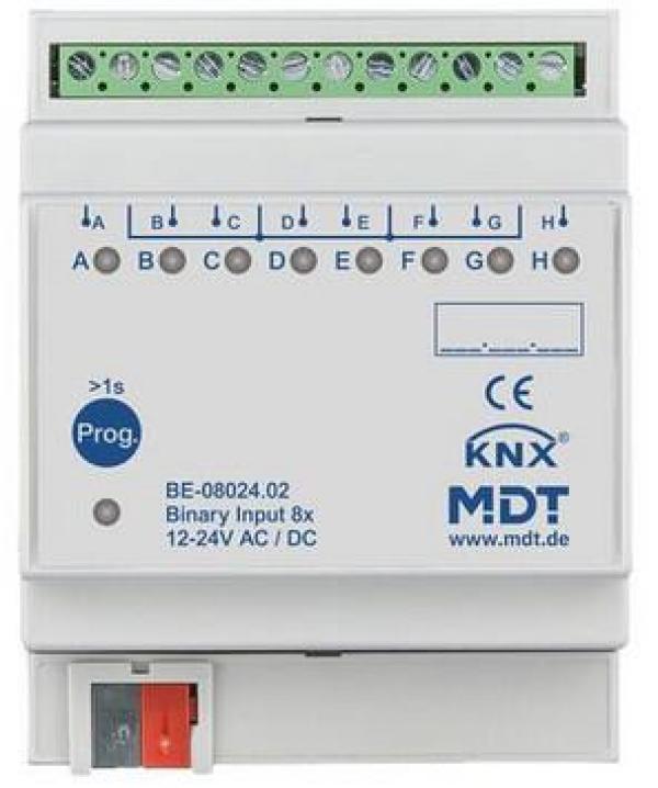 ARDEBO.de MDT BE-08024.02 Binäreingang 8-fach, REG, Eingänge 24VAC/DC