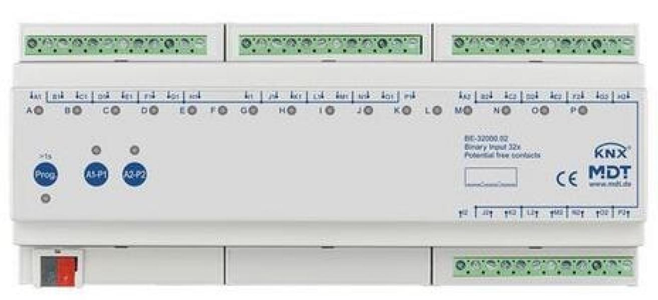 ARDEBO.de MDT BE-32000.02 Binäreingang 32-fach, REG, Eingänge für potentialfreie Kontakte