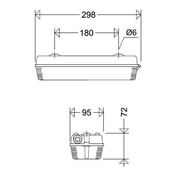 Schuch 130030051 LED-Kompaktleuchte, 8W, 750lm, 94lm/W, SKI, IP65, grau